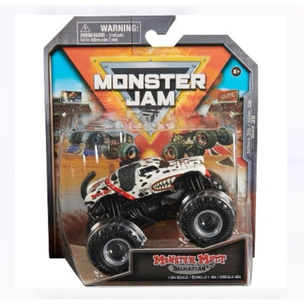 Monster Jam Monster Mutt‎ Dalmatian 1:64 Diecast Truck White NIB